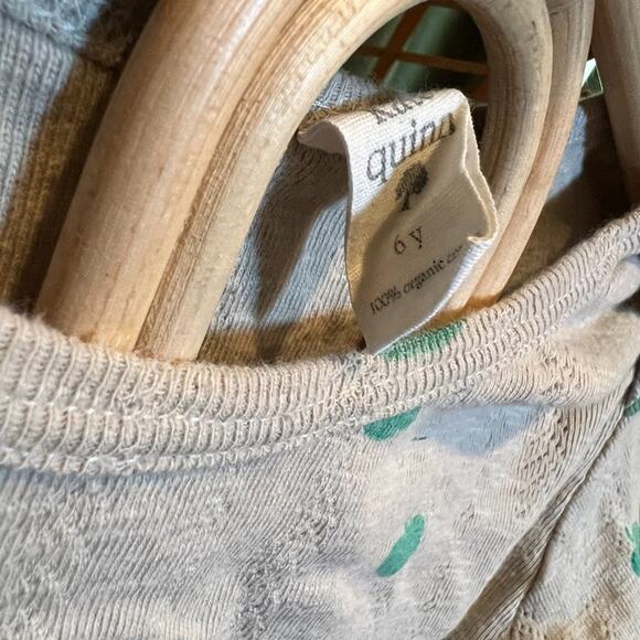 NWT Kate Quinn Pointelle Apple Shirt Organic Cotton Size 6Y - Picture 3 of 3